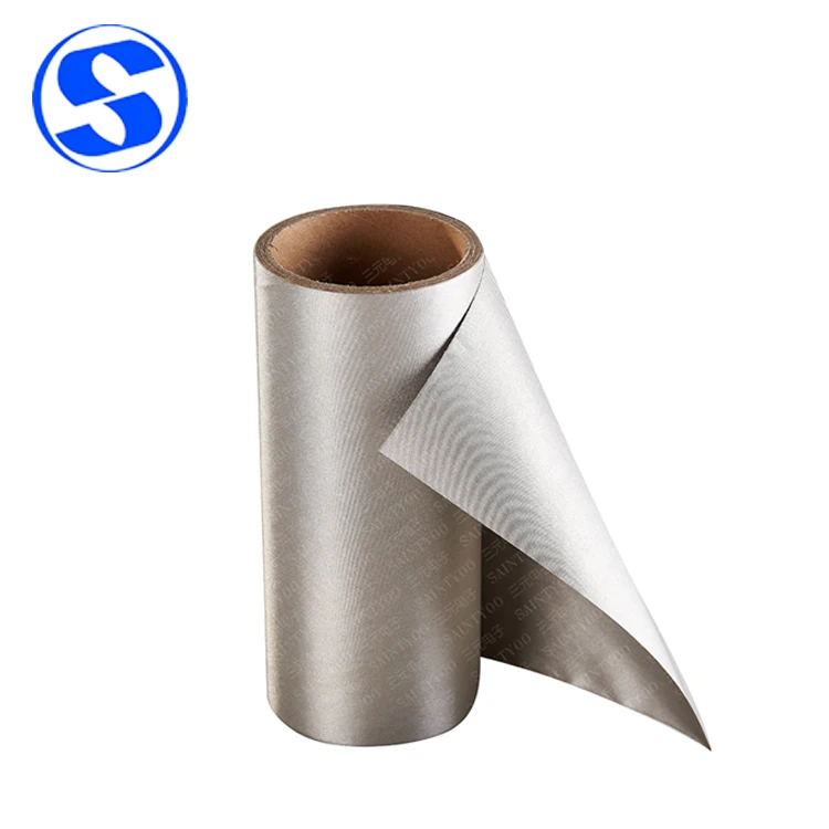 
Plain Weave Appearance Grey Knitted Cu+Ni Electrode rfid Conductive Fabric 