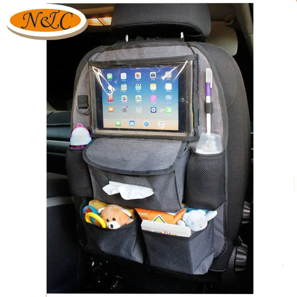 Cheap new design portable tablet i pad holder backseat car organizer for kids