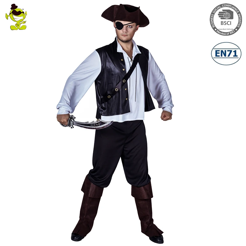 Wholesale Cosplay Party Pirate Costume Halloween  Performance Buccaneer Costume For Adult Men