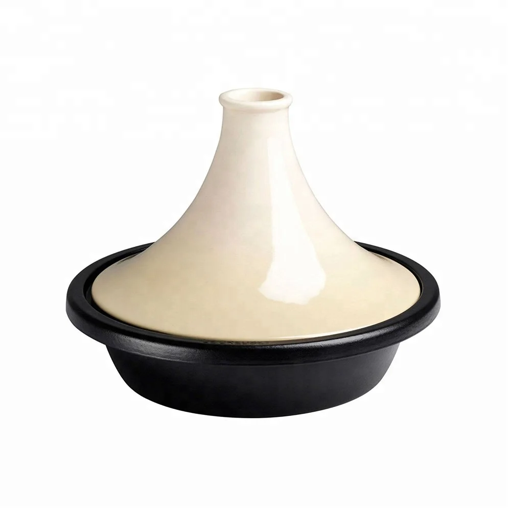 Cast Iron Cooking Tagine & Tajine Pot,Gradient Purple