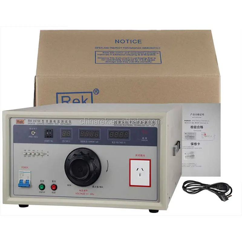 REK 5000VA AC 250V leakage current tester RK2675E current test 2/20mA Desktop Leakage current tester