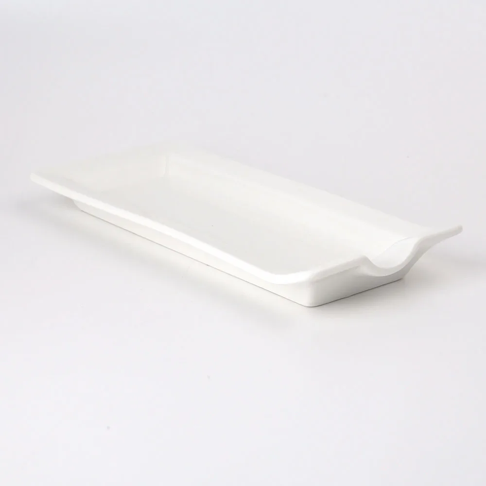 
22cm White Custom Design Ceramic Porcelain Kitchen Cooking Spoon Rest Holder 