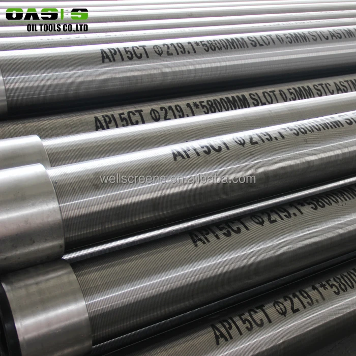 Deep well drilling continuous slot wire wrapped johnson water well screens