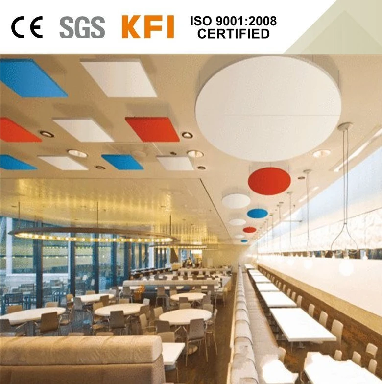 Attractive fiberglass suspended acoustic ceilings