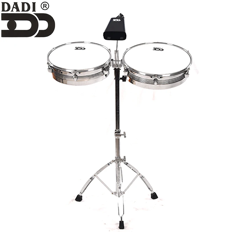 
Dadi wholesale precussion set Timbale Latin drum drum and cowbell with stand 