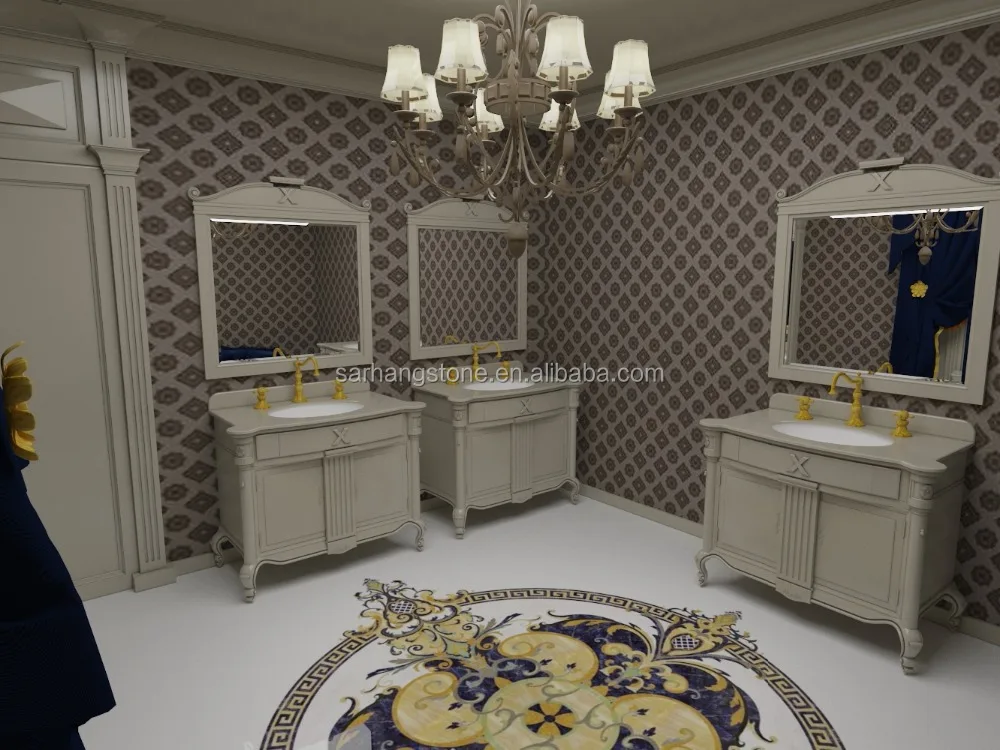 
marble waterjet medallion flooring 