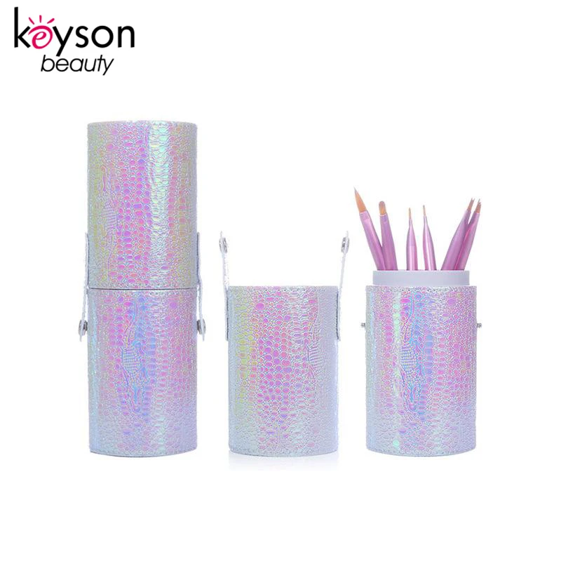 Keyson Detachable Iridescent Shiny Cylinder Makeup Tool Holder