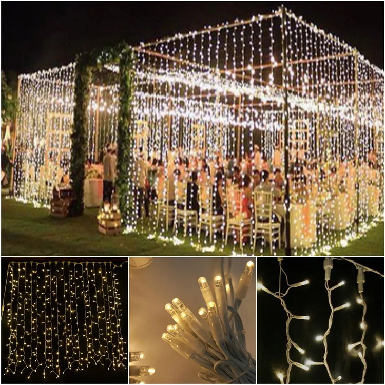 Outdoor Connetable LED Curtain Lights Beach Wedding Lighting Party String Lights
