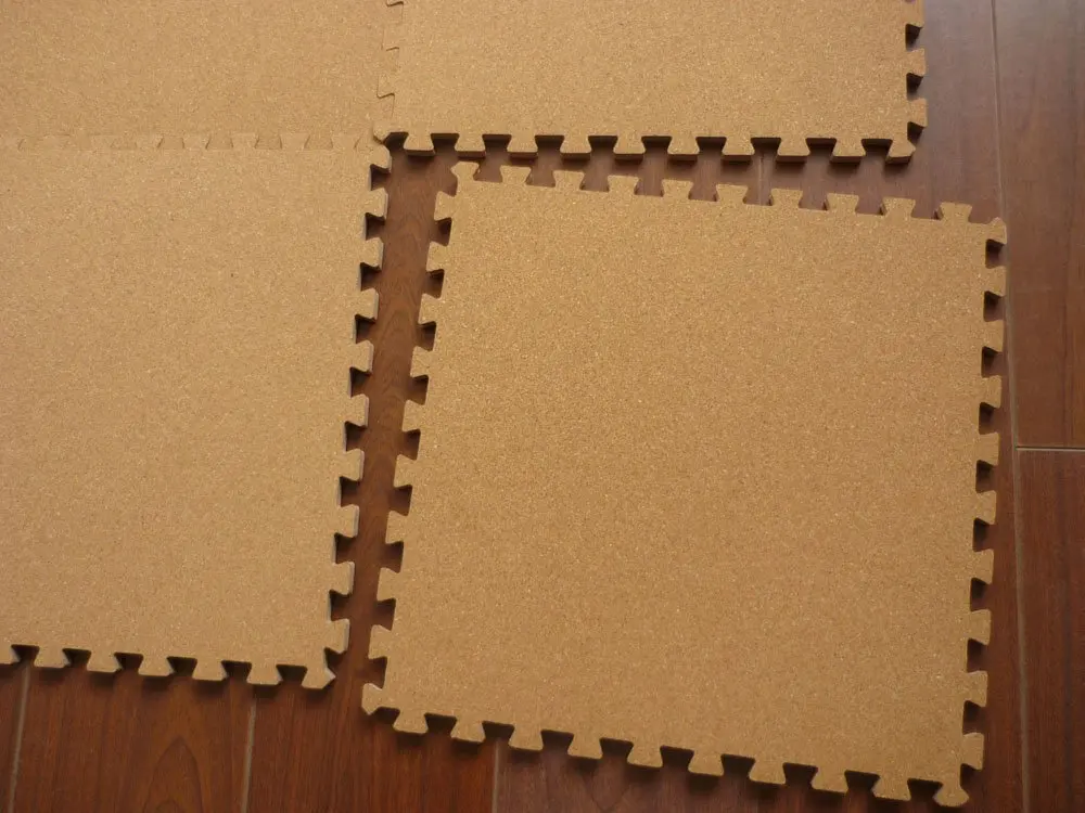 
Natural Silent EVA Cork Floor Tiles Mat 