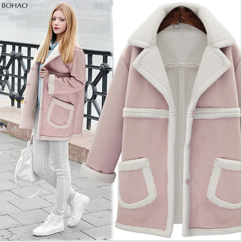 
New Arrival OEM Cheap Suede Jacket Women Faux Leather Fur 