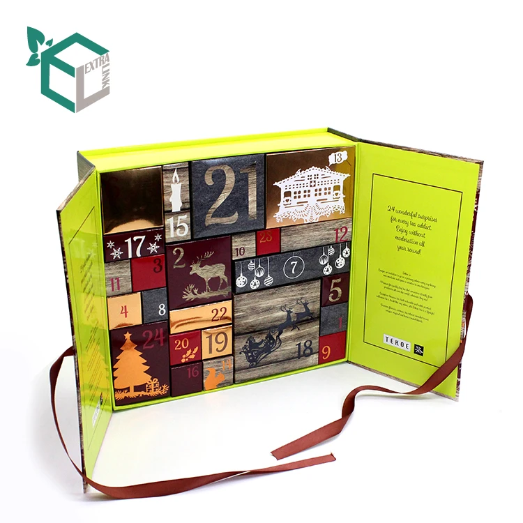 Handmade Custom Decoration Paper Christmas Gift Advent Calendar Box
