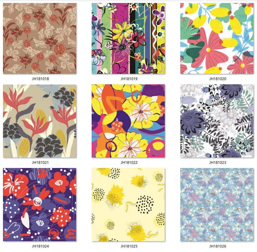 Digital printing on 100% silk habotai chiffon crepe de chine fabric for dress and scarves