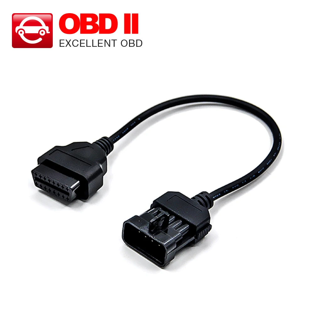 Высокое качество Opel 10Pin к 16Pin OBD2 в-автомобилей расширение диагностический инструмент соединительный кабель Opel 10 контакт. OBD / OBD2 диагностический прибор кабель