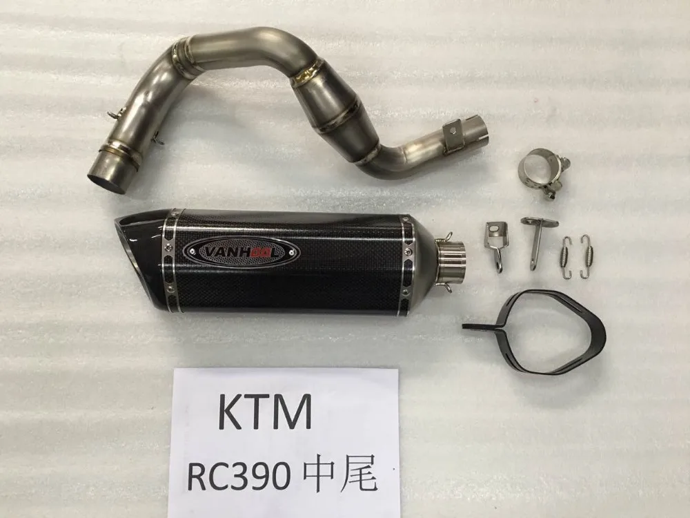 Прямая продажа с завода, Титановый Глушитель RC390 из углеродного волокна для мотоцикла