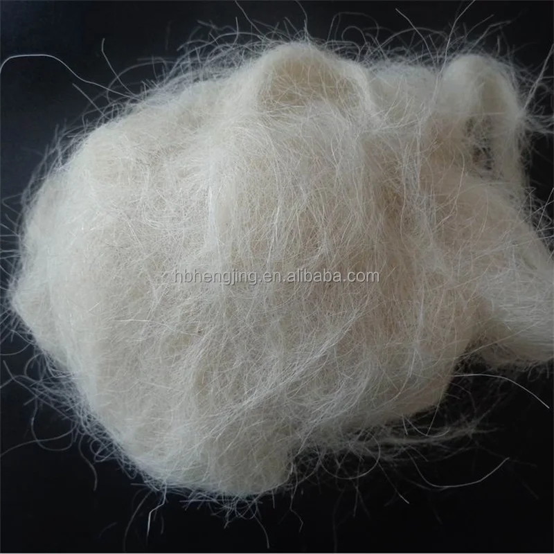 
Scoured white goat hair waste 