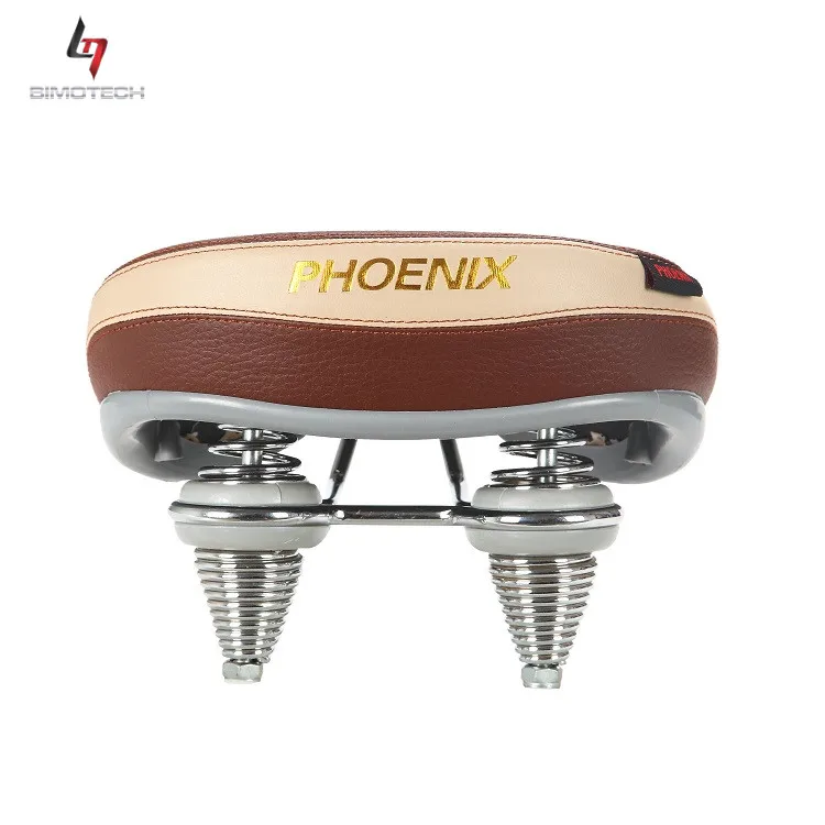 New Style Joint Colored Silver Conical Spring Shock Absorbing City Bicycle Saddle Electric Bicycle Saddle