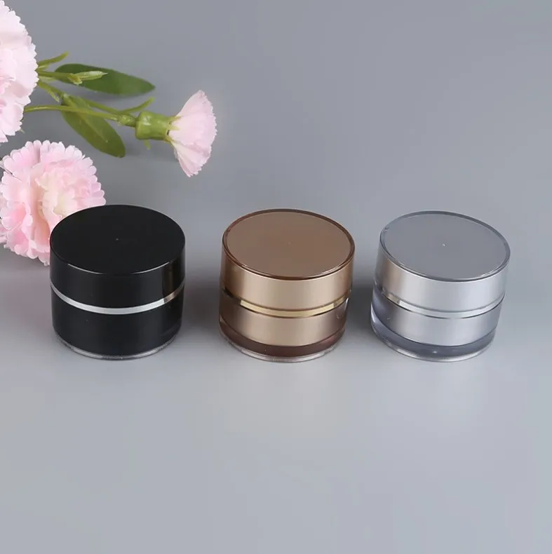 30ml 5grams 5ml 15 ml 1oz round silver red empty acrylic cosmetic gold container cream jar