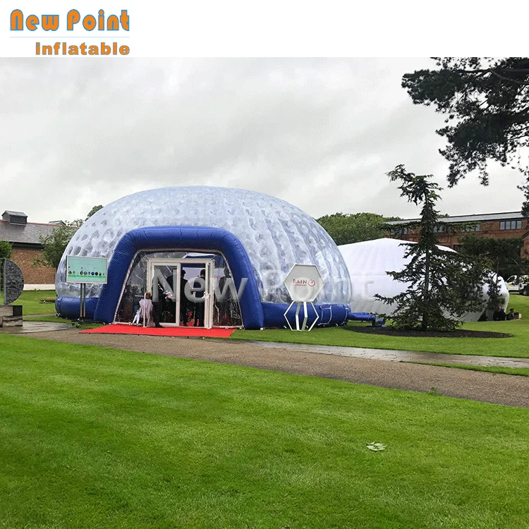 Guangzhou airtight transparent event dome tent inflatable bubble tent for rent