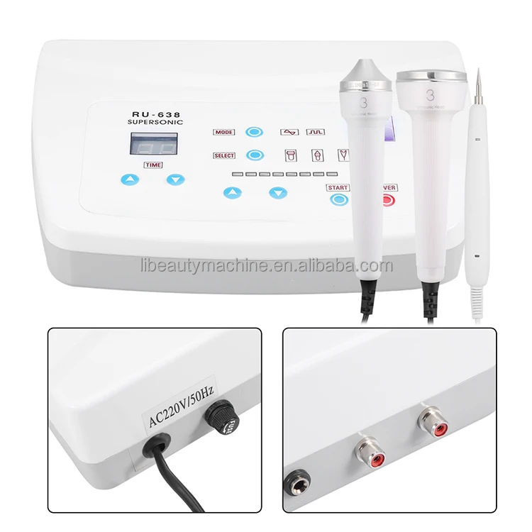 Cheapest price RU-638 2 in 1 ultrasonic massager and mole laser spot removal pen