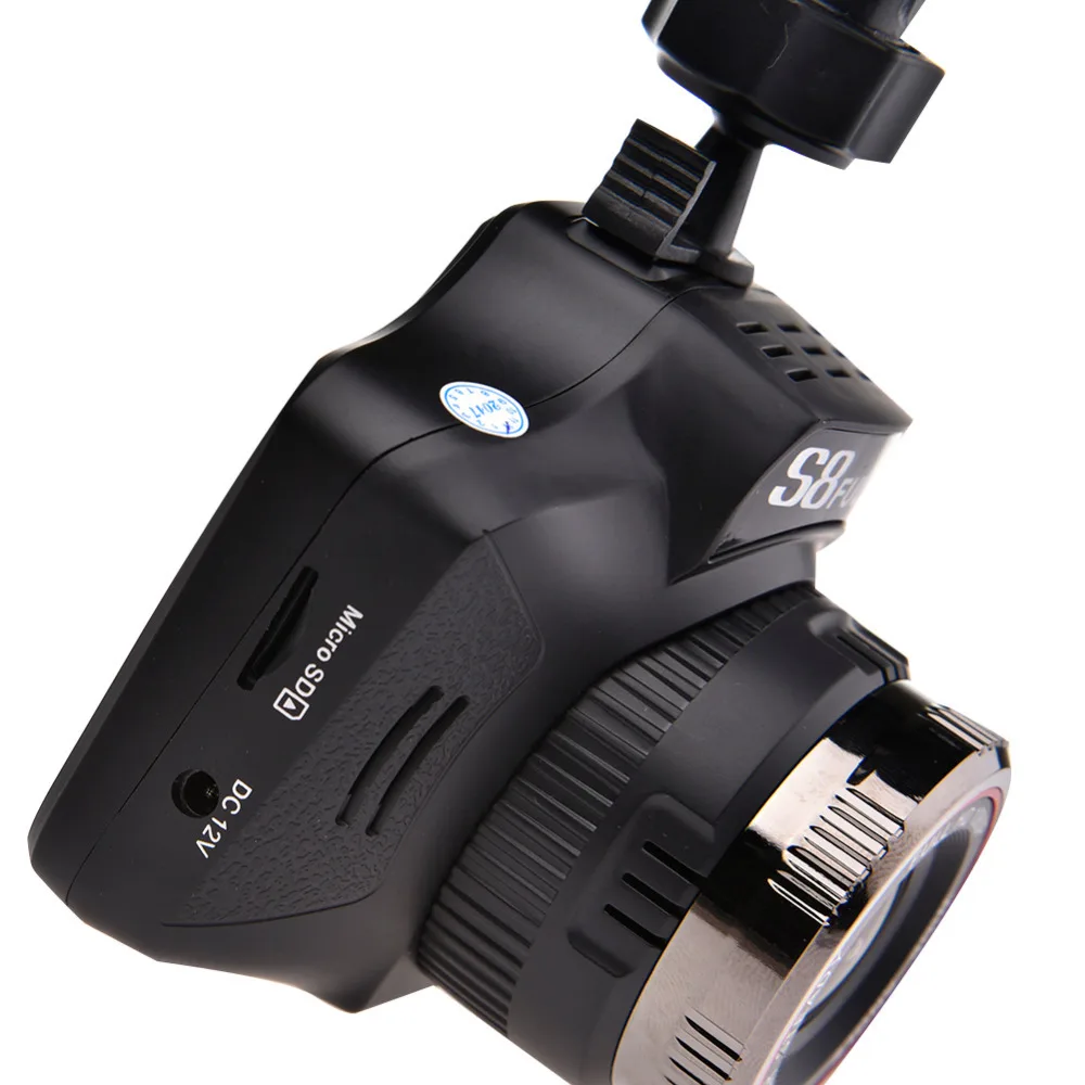 
S8 2-in-1 anti Radar detection devices Detectors laser Car DVR GPS Camera Dash Cam G-sensor Support 