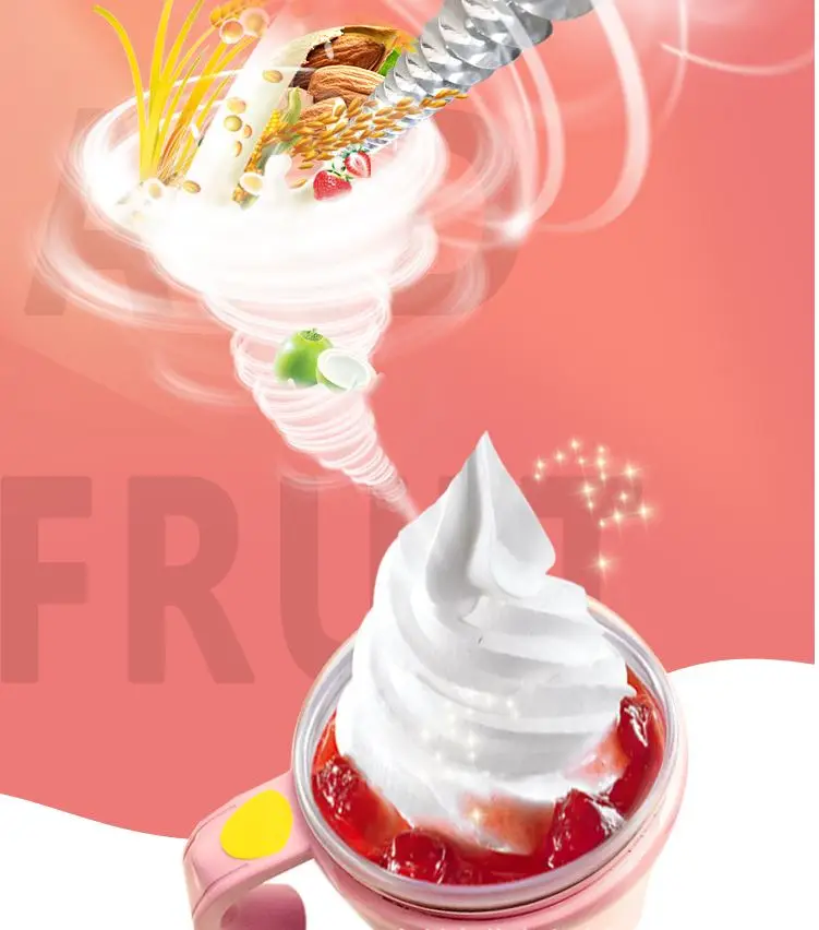 Мягкий вихревой дрель свежий реальные заморозки фруктов для приготовления замороженного йогурта мороженое смешивания Блендер Машина для мороженого