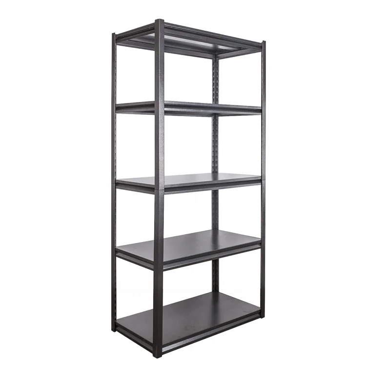 Popamazing Heavy Duty 5 Tiers Boltless Commercial Racking Garage Shelving Unit Storage Shelf Display Black