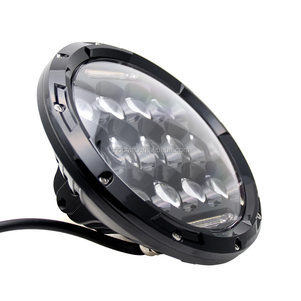 Guangzhou factory directly Top quality led work light 12v 7 inch 75w Round headlight for car