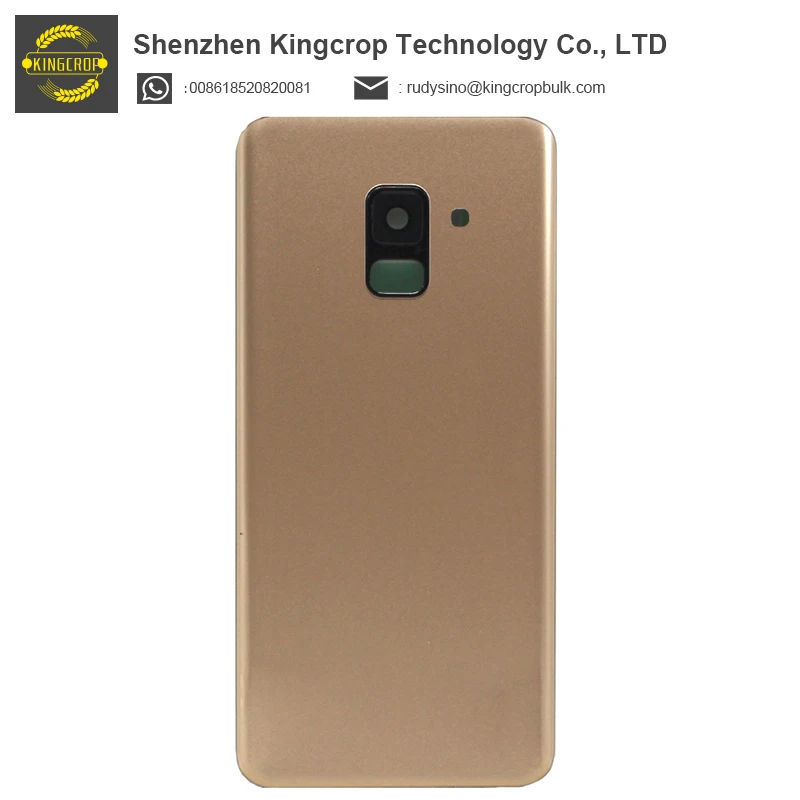 For Samsung Galaxy A8 2018 A530 SM-A530F A530F A530DS Battery Cover Rear Door with camera lens  Glass Housing Case
