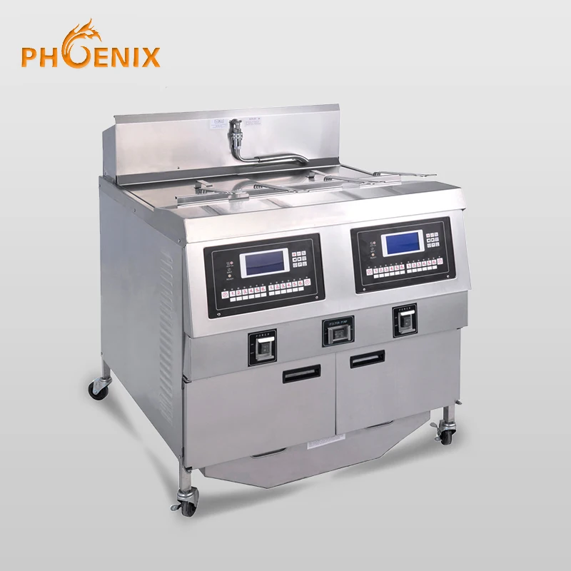 Commercial Food Machine Stainless Steel Computer Panel Freestanding Gas Open Fryer OFG-322L
