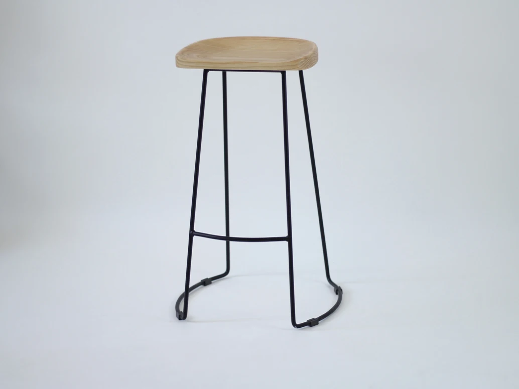 2022 MCI Factory Hot Sale Indoor Kitchen Restaurant Leisure Metal Chair Bar Stool With Wood Seat on Sale