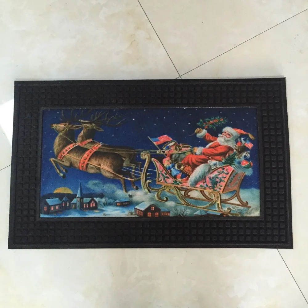 Светодиодный музыкальный светильник Хэллоуин Рождественские Коврики Дверные со светодиодными