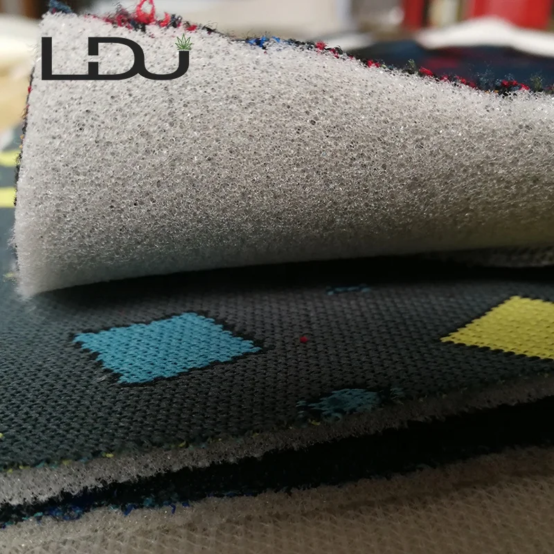
Laminated Soft Textile Sofa Car Seat Upholstery Organic Cotton Mesh Fabric 