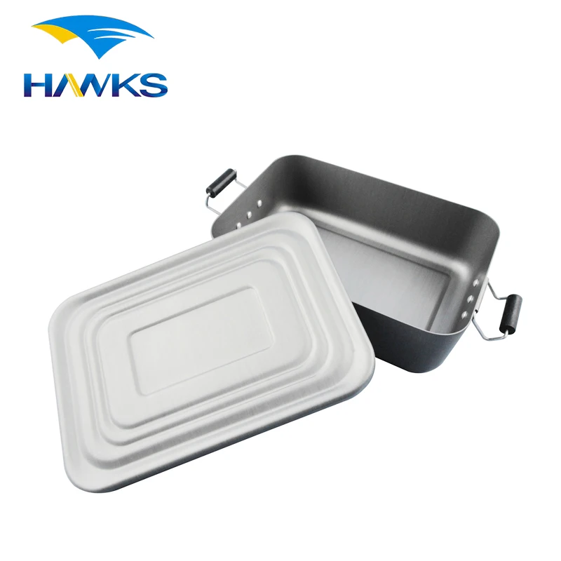 CL2C-DJ1812 Comlom Camping Aluminum Mess Tin Lunch Box with Rubber Snap Shut Rollers