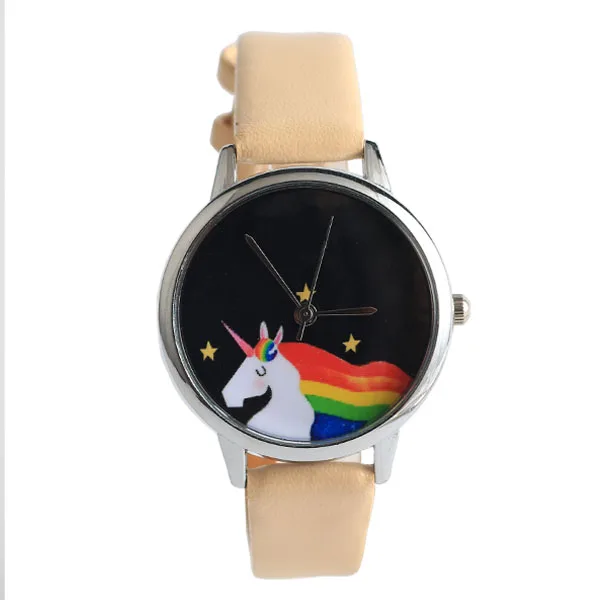 Kids Christmas expression cute printed beautiful girl online custom label watch