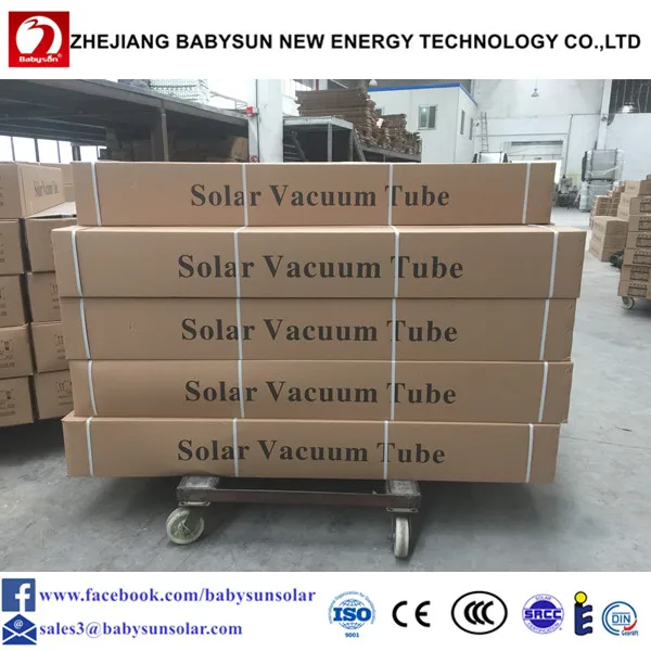
solar water heater parts solar vacuum tube with heat pipe, heat pipe evacuated tube 