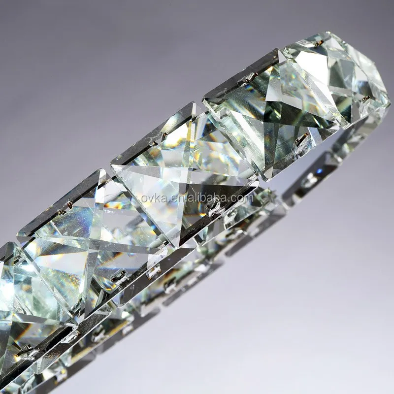 Modern luxury crystal 3 circles LED chandelier light for living room pendant light