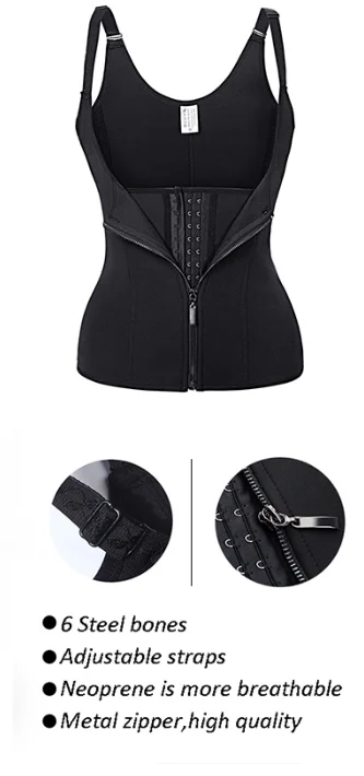 Wholesale cheap slimming neoprene nylon tank top two in one waist trainer vest