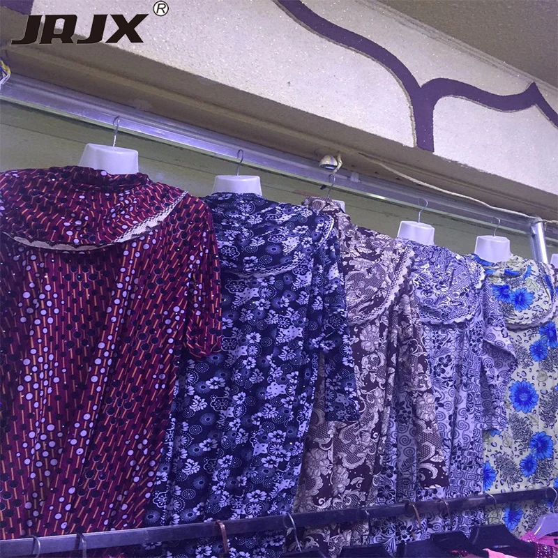 
Wholesale Flower Printed Muslim Dress Fashion Colorful Abaya 