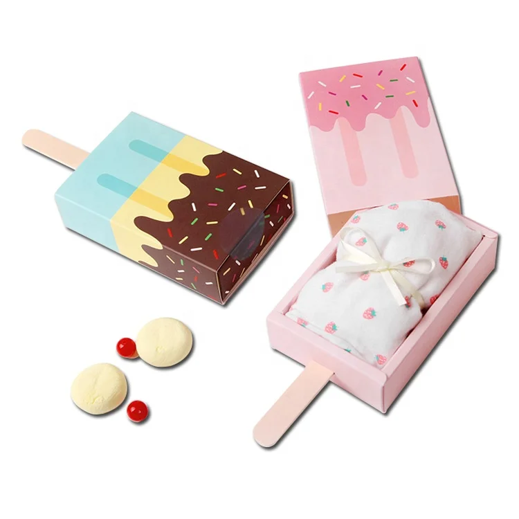factory stock paper gift box ice cream favor baby shower wedding souvenir candy box