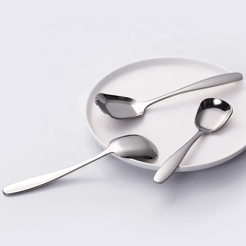 Новинка квадратная металлическая ложка 304 десертная из нержавеющей стали