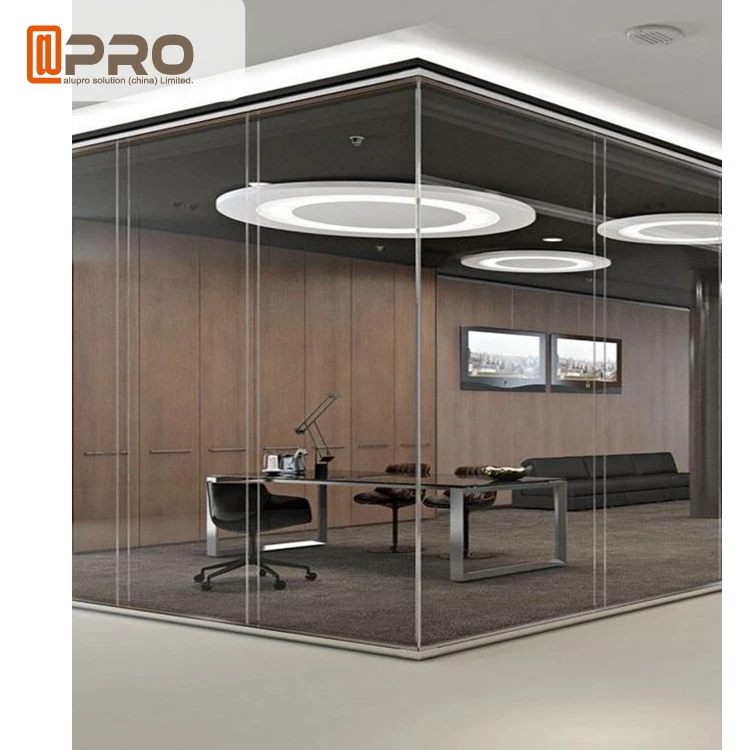2021 latest design office partition wall commercial price aluminium partition wall board half glass office partition wall