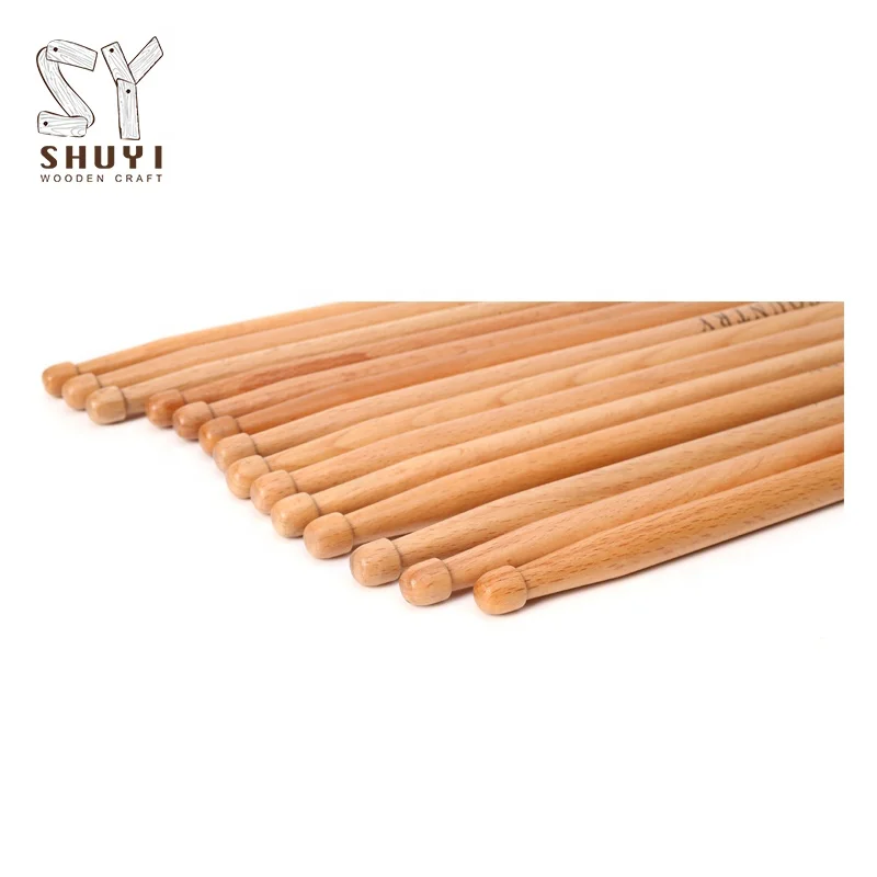 High-Quality Custom Chinese 2b 5a 5b 7a Drum Sticks Beech Drumsticks