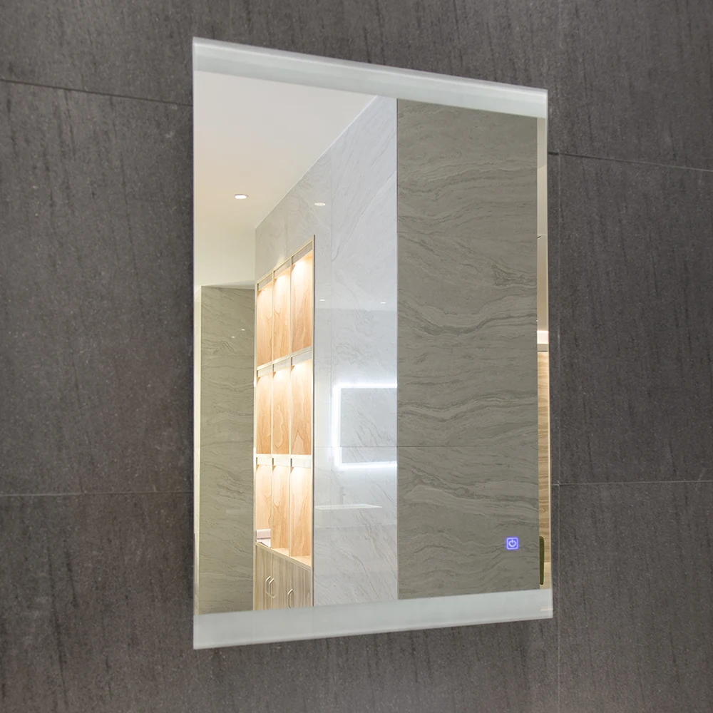 Hotel Customized Decorative Wall Smart LED Bathroom Mirror With Music Speaker