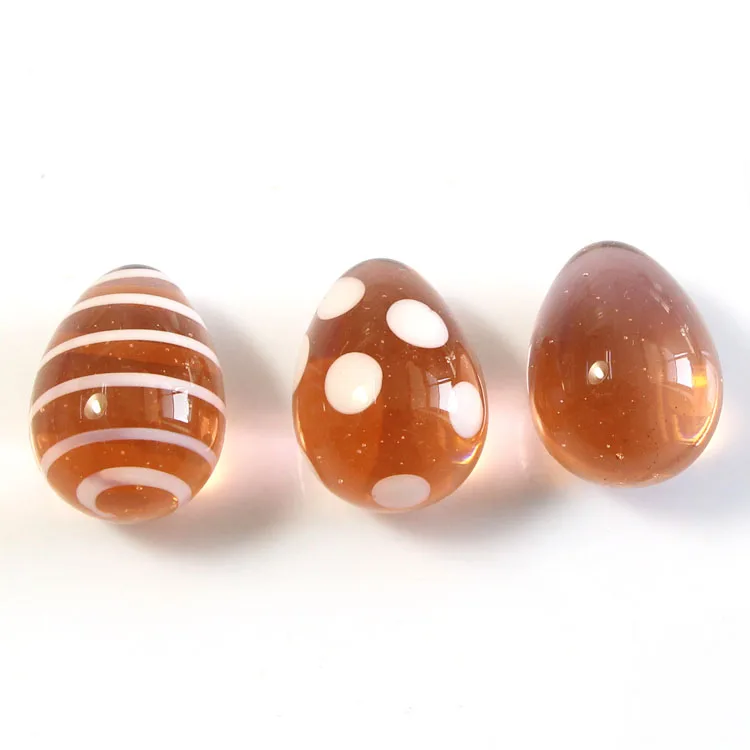 mixed decorative lampwork glass easter egg