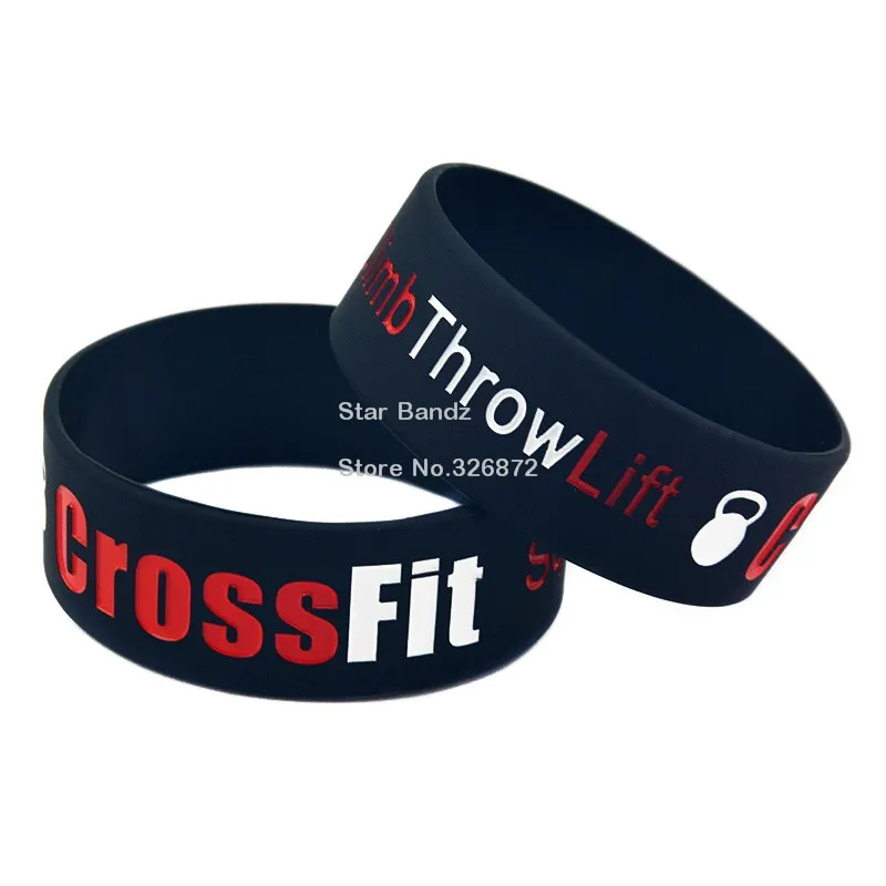 25PCS/Lot Squat Jump Climb Throw Lift CrossFit Silicone Wristband