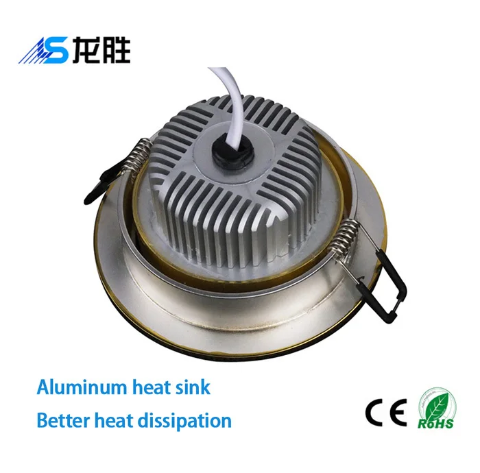 Hot Selling Round 7W LED Ceiling Spotlight with 24K gold