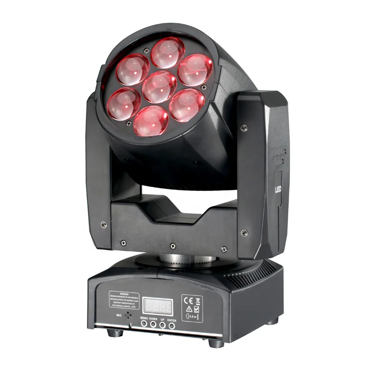 DJ stage mini lighting beam 7x12w rgbw led zoom wash led moving head