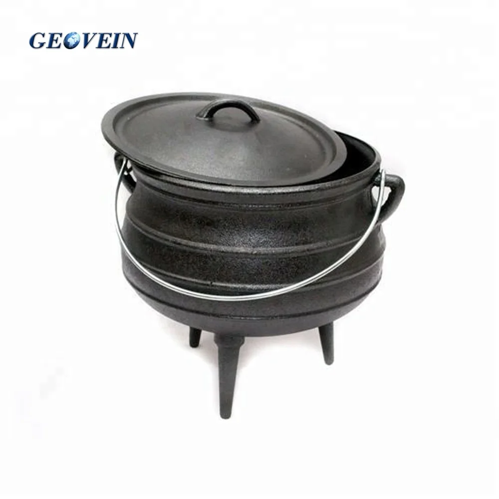 No.1/4 Potjie 3 legs Enamel Stock Witches Potjie Pot Cast iron Cauldron