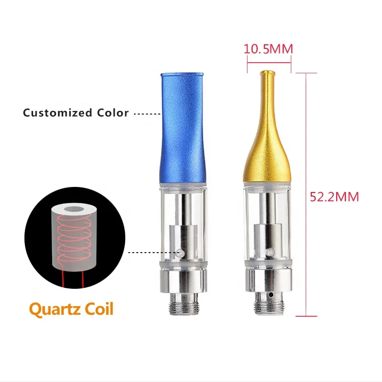 
empty quartz cartomizer vape pens oil cartridge 510 thick oil atomizer 