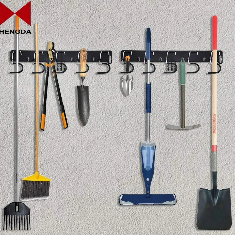
Garage Tool Organizer Wall Mount, Mop Broom Holder, Wall Holders for Tools, 4 Pack 